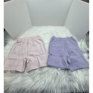 NEW HANNA ANDERSSON Moon and Back Size 3 90 Toddler Shorts 2-Pack Purple Pink